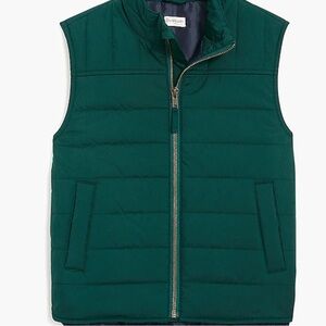 J. Crew Forest Green Puffer Vest